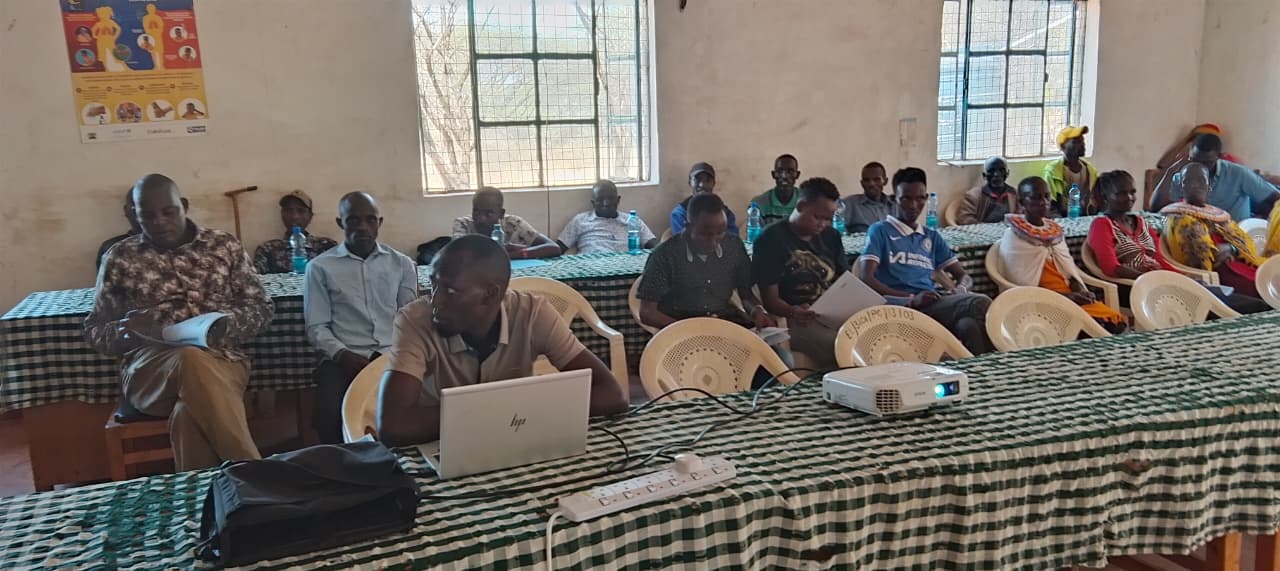 Community members giving feedback in Baragoi