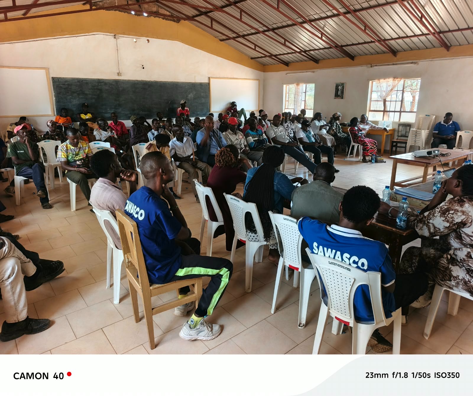 SAWASCO team presenting the proposed tariff in Wamba